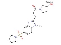 (3R)-1-{3-[1-methyl-5-(pyrrolidin-1-ylsulfonyl)-1H-benzimidazol-2-yl]propanoyl}pyrrolidin-3-ol