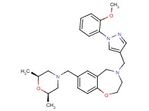 7-{[(2R*,6S*)-2,6-dimethyl-4-morpholinyl]methyl}-4-{[1-(2-methoxyphenyl)-1H-pyrazol-4-yl]methyl}-2,3,4,5-tetrahydro-1,4-benzoxazepine