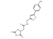 2-(2,5-dioxoimidazolidin-4-yl)-N-{[5-(4-methylphenyl)isoxazol-3-yl]methyl}acetamide