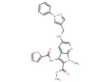 methyl 3-(2-furoylamino)-1-methyl-5-{[(1-phenyl-1H-pyrazol-4-yl)methyl]amino}-1H-pyrrolo[2,3-b]pyridine-2-carboxylate