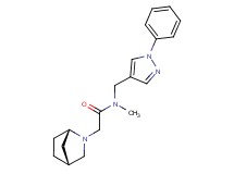 2-[(1S*,4R*)-2-azabicyclo[2.2.1]hept-2-yl]-N-methyl-N-[(1-phenyl-1H-pyrazol-4-yl)methyl]acetamide