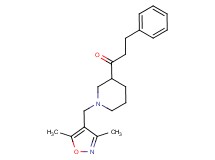 1-{1-[(3,5-dimethyl-4-isoxazolyl)methyl]-3-piperidinyl}-3-phenyl-1-propanone