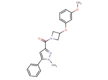 3-{[3-(3-methoxyphenoxy)-1-azetidinyl]carbonyl}-1-methyl-5-phenyl-1H-pyrazole