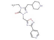 4-ethyl-5-(piperidin-4-ylmethyl)-2-[(3-pyridin-4-yl-1,2,4-oxadiazol-5-yl)methyl]-2,4-dihydro-3H-1,2,4-triazol-3-one