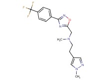 N-methyl-2-(1-methyl-1H-pyrazol-4-yl)-N-({3-[4-(trifluoromethyl)phenyl]-1,2,4-oxadiazol-5-yl}methyl)ethanamine