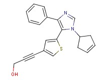 3-[5-(1-cyclopent-3-en-1-yl-4-phenyl-1H-imidazol-5-yl)-3-thienyl]prop-2-yn-1-ol