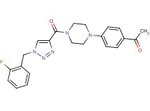 1-[4-(4-{[1-(2-fluorobenzyl)-1H-1,2,3-triazol-4-yl]carbonyl}-1-piperazinyl)phenyl]ethanone