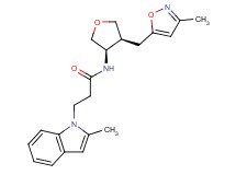 3-(2-methyl-1H-indol-1-yl)-N-{(3R*,4S*)-4-[(3-methylisoxazol-5-yl)methyl]tetrahydrofuran-3-yl}propanamide