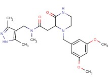 2-[1-(3,5-dimethoxybenzyl)-3-oxo-2-piperazinyl]-N-[(3,5-dimethyl-1H-pyrazol-4-yl)methyl]-N-methylacetamide