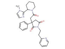 3-{2-[2-(1-methyl-1H-imidazol-2-yl)-1-piperidinyl]-2-oxoethyl}-3-phenyl-1-[2-(2-pyridinyl)ethyl]-2,5-pyrrolidinedione