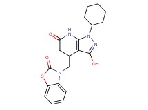 1-cyclohexyl-3-hydroxy-4-[(2-oxo-1,3-benzoxazol-3(2H)-yl)methyl]-1,4,5,7-tetrahydro-6H-pyrazolo[3,4-b]pyridin-6-one