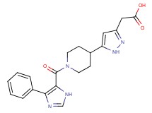 (5-{1-[(4-phenyl-1H-imidazol-5-yl)carbonyl]piperidin-4-yl}-1H-pyrazol-3-yl)acetic acid