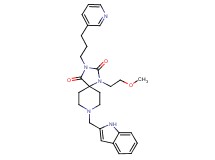 8-(1H-indol-2-ylmethyl)-1-(2-methoxyethyl)-3-[3-(3-pyridinyl)propyl]-1,3,8-triazaspiro[4.5]decane-2,4-dione