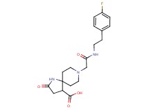 8-(2-{[2-(4-fluorophenyl)ethyl]amino}-2-oxoethyl)-2-oxo-1,8-diazaspiro[4.5]decane-4-carboxylic acid