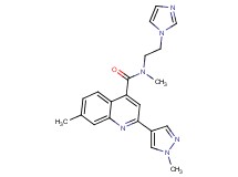 N-[2-(1H-imidazol-1-yl)ethyl]-N,7-dimethyl-2-(1-methyl-1H-pyrazol-4-yl)quinoline-4-carboxamide