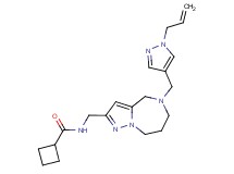 N-({5-[(1-allyl-1H-pyrazol-4-yl)methyl]-5,6,7,8-tetrahydro-4H-pyrazolo[1,5-a][1,4]diazepin-2-yl}methyl)cyclobutanecarboxamide