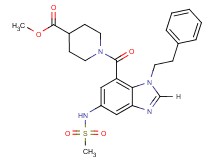 methyl 1-{[5-[(methylsulfonyl)amino]-1-(2-phenylethyl)-1H-benzimidazol-7-yl]carbonyl}-4-piperidinecarboxylate