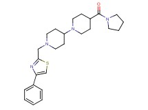 1'-[(4-phenyl-1,3-thiazol-2-yl)methyl]-4-(1-pyrrolidinylcarbonyl)-1,4'-bipiperidine