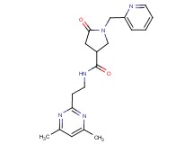 N-[2-(4,6-dimethyl-2-pyrimidinyl)ethyl]-5-oxo-1-(2-pyridinylmethyl)-3-pyrrolidinecarboxamide
