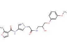 N-[1-(2-{[2-hydroxy-3-(3-methoxyphenoxy)propyl]amino}-2-oxoethyl)-1H-pyrazol-4-yl]-2-methyl-3-furamide