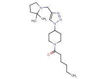 4-{4-[(2,2-dimethylpyrrolidin-1-yl)methyl]-1H-1,2,3-triazol-1-yl}-1-hexanoylpiperidine