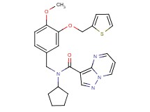 N-cyclopentyl-N-[4-methoxy-3-(2-thienylmethoxy)benzyl]pyrazolo[1,5-a]pyrimidine-3-carboxamide
