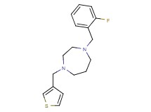 1-(2-fluorobenzyl)-4-(3-thienylmethyl)-1,4-diazepane