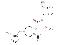 9-methoxy-N-(2-methoxybenzyl)-3-[(3-methyl-2-thienyl)methyl]-7-oxo-1,2,3,4,5,7-hexahydropyrido[1,2-d][1,4]diazepine-10-carboxamide