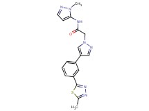 N-(1-methyl-1H-pyrazol-5-yl)-2-{4-[3-(5-methyl-1,3,4-thiadiazol-2-yl)phenyl]-1H-pyrazol-1-yl}acetamide