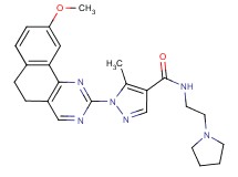 1-(9-methoxy-5,6-dihydrobenzo[h]quinazolin-2-yl)-5-methyl-N-[2-(1-pyrrolidinyl)ethyl]-1H-pyrazole-4-carboxamide