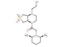 2-[(4aR*,7aS*)-4-{[(2R*,6S*)-2,6-dimethylpiperidin-1-yl]acetyl}-6,6-dioxidohexahydrothieno[3,4-b]pyrazin-1(2H)-yl]ethanol