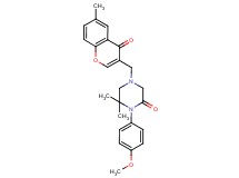 1-(4-methoxyphenyl)-6,6-dimethyl-4-[(6-methyl-4-oxo-4H-chromen-3-yl)methyl]-2-piperazinone