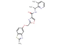 2-{[(2-methyl-1,3-benzothiazol-5-yl)oxy]methyl}-N-[1-(3-methylpyridin-2-yl)ethyl]-1,3-oxazole-4-carboxamide