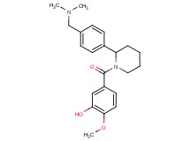 5-[(2-{4-[(dimethylamino)methyl]phenyl}-1-piperidinyl)carbonyl]-2-methoxyphenol