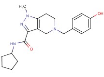 N-cyclopentyl-5-(4-hydroxybenzyl)-1-methyl-4,5,6,7-tetrahydro-1H-pyrazolo[4,3-c]pyridine-3-carboxamide