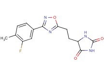 5-{2-[3-(3-fluoro-4-methylphenyl)-1,2,4-oxadiazol-5-yl]ethyl}-2,4-imidazolidinedione