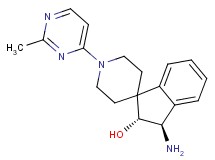 (2R*,3R*)-3-amino-1'-(2-methyl-4-pyrimidinyl)-2,3-dihydrospiro[indene-1,4'-piperidin]-2-ol
