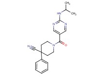 1-{[2-(isopropylamino)pyrimidin-5-yl]carbonyl}-4-phenylpiperidine-4-carbonitrile