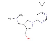 {(3R*,4R*)-1-(6-cyclopropylpyrimidin-4-yl)-4-[(dimethylamino)methyl]pyrrolidin-3-yl}methanol