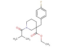 ethyl 3-(4-fluorobenzyl)-1-isobutyryl-3-piperidinecarboxylate
