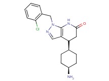 rac-4-(cis-4-aminocyclohexyl)-1-(2-chlorobenzyl)-1,4,5,7-tetrahydro-6H-pyrazolo[3,4-b]pyridin-6-one