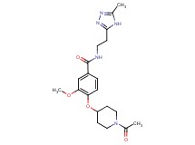 4-[(1-acetylpiperidin-4-yl)oxy]-3-methoxy-N-[2-(5-methyl-4H-1,2,4-triazol-3-yl)ethyl]benzamide
