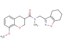8-methoxy-N-methyl-N-(4,5,6,7-tetrahydro-1,2-benzisoxazol-3-ylmethyl)chromane-3-carboxamide