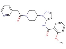 2-methoxy-N-{1-[1-(3-pyridinylacetyl)-4-piperidinyl]-1H-pyrazol-5-yl}benzamide