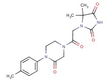 5,5-dimethyl-1-{2-[4-(4-methylphenyl)-3-oxo-1-piperazinyl]-2-oxoethyl}-2,4-imidazolidinedione