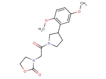 3-{2-[3-(2,5-dimethoxyphenyl)-1-pyrrolidinyl]-2-oxoethyl}-1,3-oxazolidin-2-one