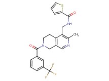 N-({3-methyl-7-[3-(trifluoromethyl)benzoyl]-5,6,7,8-tetrahydro-2,7-naphthyridin-4-yl}methyl)-2-thiophenecarboxamide