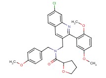 N-{[7-chloro-2-(2,5-dimethoxyphenyl)-3-quinolinyl]methyl}-N-(4-methoxybenzyl)tetrahydro-2-furancarboxamide