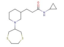 N-cyclopropyl-3-[1-(1,4-dithiepan-6-yl)-3-piperidinyl]propanamide