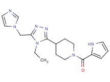 4-[4-ethyl-5-(1H-imidazol-1-ylmethyl)-4H-1,2,4-triazol-3-yl]-1-(1H-pyrrol-2-ylcarbonyl)piperidine